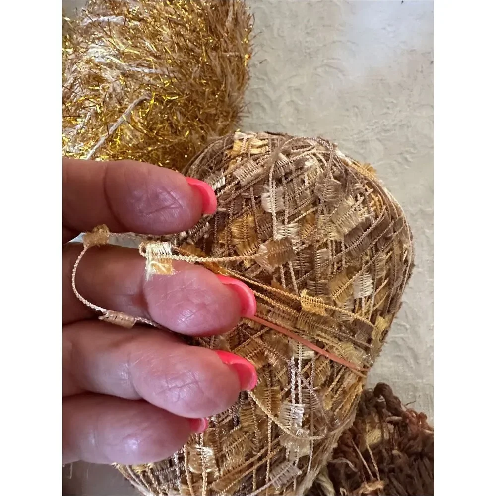 Yarn Bundle Gold Decorative Party Yarn Multipack